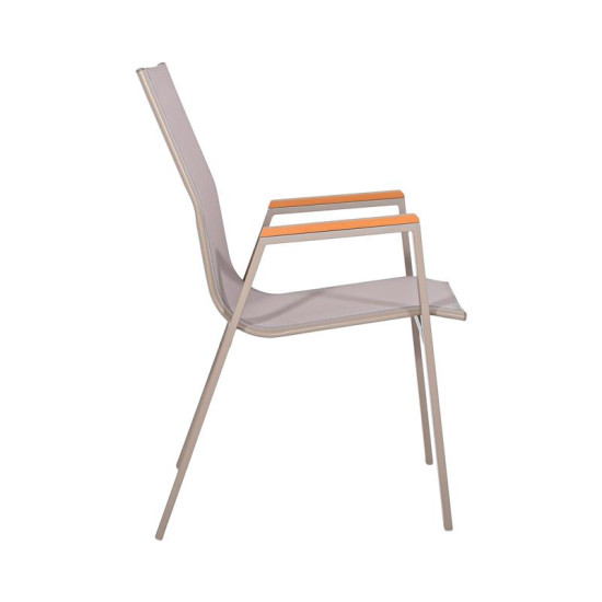 ΠΟΛΥΘΡΟΝΑ ΚΗΠΟΥ  FL5050 ΧΡΩΜΑ ΜΠΕΖ ΜΕ ΓΚΡΙ TEXTILENE  61x56x90εκ s.of