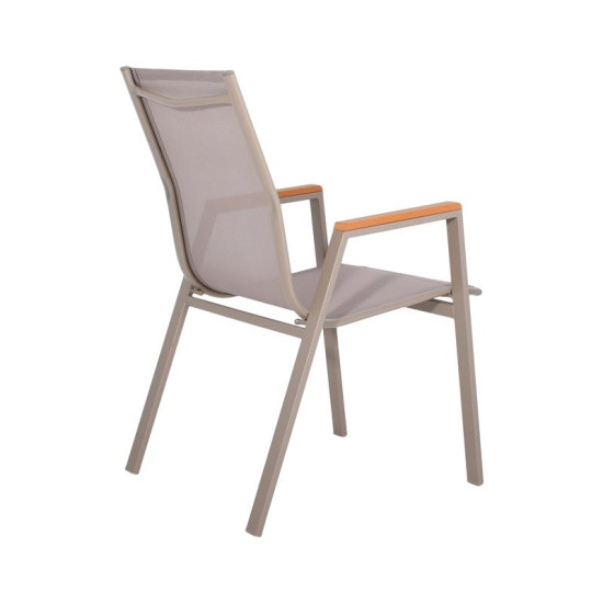 ΠΟΛΥΘΡΟΝΑ ΚΗΠΟΥ  FL5050 ΧΡΩΜΑ ΜΠΕΖ ΜΕ ΓΚΡΙ TEXTILENE  61x56x90εκ s.of