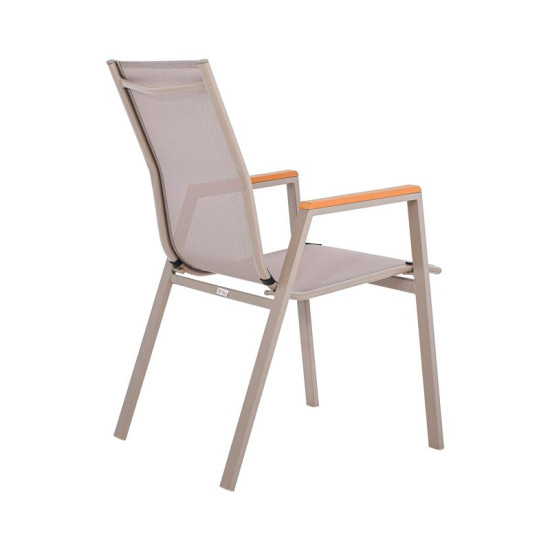 ΠΟΛΥΘΡΟΝΑ ΚΗΠΟΥ  FL5050 ΧΡΩΜΑ ΜΠΕΖ ΜΕ ΓΚΡΙ TEXTILENE  61x56x90εκ