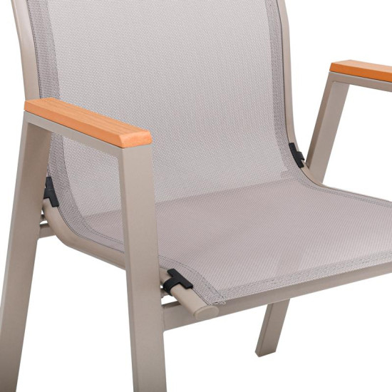 ΠΟΛΥΘΡΟΝΑ ΚΗΠΟΥ  FL5050 ΧΡΩΜΑ ΜΠΕΖ ΜΕ ΓΚΡΙ TEXTILENE  61x56x90εκ