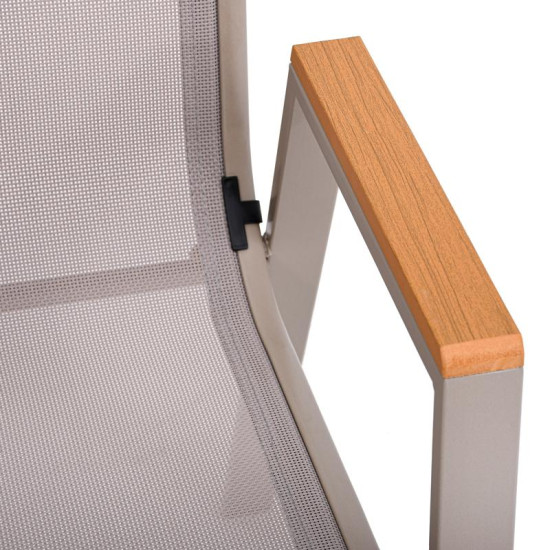ΠΟΛΥΘΡΟΝΑ ΚΗΠΟΥ  FL5050 ΧΡΩΜΑ ΜΠΕΖ ΜΕ ΓΚΡΙ TEXTILENE  61x56x90εκ