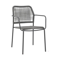 ΠΟΛΥΘΡΟΝΑ ΚΗΠΟΥ  "Leana" ΓΚΡΙ ΧΡΩΜΑ 56x59x80εκ