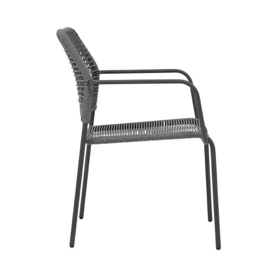 ΠΟΛΥΘΡΟΝΑ ΚΗΠΟΥ  "Leana" ΓΚΡΙ ΧΡΩΜΑ 56x59x80εκ