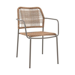 ΠΟΛΥΘΡΟΝΑ ΚΗΠΟΥ  "Leana" ΚΑΦΕ ΧΡΩΜΑ 56x59x80εκ