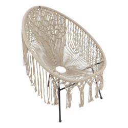 ΠΟΛΥΘΡΟΝΑ ΚΗΠΟΥ MACRAME  Havvana ΜΠΕΖ ΧΡΩΜΑ 72x92x86εκ