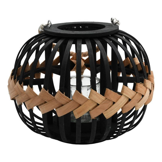 ΨΑΘΙΝΟ ΦΑΝΑΡΙ  Umeko ΦΥΣΙΚΟ-ΜΑΥΡΟ ΧΡΩΜΑ 28x21εκ