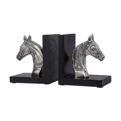 ΣΕΤ 2 ΒΙΒΛΙΟΣΤΑΤΕΣ ΜΕΤΑΛΛΙΚΟΙ "ΑΛΟΓΟ"  FL76893 ΑΣΗΜΙ ΑΝΤΙΚΕ ΧΡΩΜΑ 25x10x15εκ