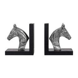 ΣΕΤ 2 ΒΙΒΛΙΟΣΤΑΤΕΣ ΜΕΤΑΛΛΙΚΟΙ "ΑΛΟΓΟ"  FL76893 ΑΣΗΜΙ ΑΝΤΙΚΕ ΧΡΩΜΑ 25x10x15εκ