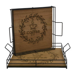 ΣΕΤ 2 ΔΙΣΚΟΙ  560 ΦΥΣΙΚΟ ΧΡΩΜΑ MDF-ΜΕΤΑΛΛΟ 39x32x8 + 35x28x7,5εκ