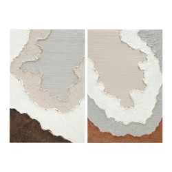 ΣΕΤ 2 ΠΙΝΑΚΕΣ ΣΕ ΚΑΜΒΑ FL25541 ΜΠΕΖ-ΛΕΥΚΟ-ΚΑΦΕ 60x3x90εκ ΣΕΤ 2 ΠΙΝΑΚΕΣ ΣΕ ΚΑΜΒΑ FL25541 ΜΠΕΖ-ΛΕΥΚΟ-ΚΑΦΕ 60x3x90εκ