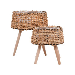 ΣΕΤ 2 ΨΑΘΙΝΑ ΚΑΣΠΩ  ΦΥΣΙΚΟ ΧΡΩΜΑ 23x15x28εκ+30x21x37εκ