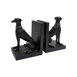 ΣΕΤ 2 ΤΕΜΑΧΙΑ ΒΙΒΛΙΟΣΤΑΤΕΣ  "Dog" ΜΑΥΡΟ ΧΡΩΜΑ 19x10x14εκ