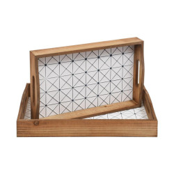 ΣΕΤ 2 ΞΥΛΙΝΟΙ ΔΙΣΚΟΙ ΚΑΦΕ-ΛΕΥΚΟ ΧΡΩΜΑ 42x28x7εκ sls ΣΕΤ 2 ΞΥΛΙΝΟΙ ΔΙΣΚΟΙ ΚΑΦΕ-ΛΕΥΚΟ ΧΡΩΜΑ 42x28x7εκ sls