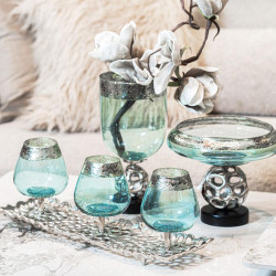 ΣΕΤ 3 ΓΥΑΛΙΝΑ ΡΕΣΩ  FL6675 ΑΣΗΜΙ-ΣΙΕΛ ΧΡΩΜΑ 50x16x17εκ ΣΕΤ 3 ΓΥΑΛΙΝΑ ΡΕΣΩ  FL6675 ΑΣΗΜΙ-ΣΙΕΛ ΧΡΩΜΑ 50x16x17εκ