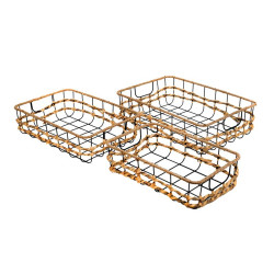 ΣΕΤ 3 ΚΑΛΑΘΙΑ  FL220153 ΜΠΕΖ ΧΡΩΜΑ 46x30x12εκ