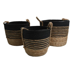 ΣΕΤ 3 ΨΑΘΙΝΑ ΚΑΣΠΩ Umeko ΦΥΣΙΚΟ-ΜΑΥΡΟ ΧΡΩΜΑ 32x27εκ ΣΕΤ 3 ΨΑΘΙΝΑ ΚΑΣΠΩ Umeko ΦΥΣΙΚΟ-ΜΑΥΡΟ ΧΡΩΜΑ 32x27εκ