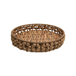 ΣΕΤ 3 ΨΑΘΙΝΟΙ ΔΙΣΚΟΙ  Boho FL24361 ΦΥΣΙΚΟ ΧΡΩΜΑ 39x39x6εκ & 34x5.5εκ & 30x5.5εκ