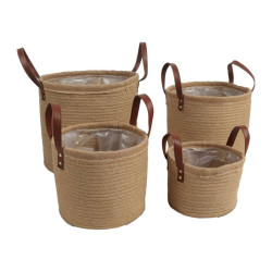 ΣΕΤ 4 ΣΤΡΟΓΓΥΛΑ ΨΑΘΙΝΑ ΚΑΛΑΘΙΑ FL3542  Boho ΦΥΣΙΚΟ ΧΡΩΜΑ 35x31εκ ΣΕΤ 4 ΣΤΡΟΓΓΥΛΑ ΨΑΘΙΝΑ ΚΑΛΑΘΙΑ FL3542  Boho ΦΥΣΙΚΟ ΧΡΩΜΑ 35x31εκ