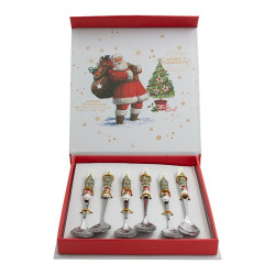 ΣΕΤ 6 ΧΡΙΣΤΟΥΓΕΝΝΙΑΤΙΚΑ ΚΟΥΤΑΛΑΚΙΑ "Santa with deer" ΣΕΤ 6 ΧΡΙΣΤΟΥΓΕΝΝΙΑΤΙΚΑ ΚΟΥΤΑΛΑΚΙΑ "Santa with deer"
