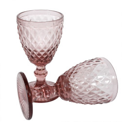 ΣΕΤ 6 ΓΥΑΛΙΝΑ ΠΟΤΗΡΙΑ ΚΡΑΣΙΟΥ  ΡΟΖ