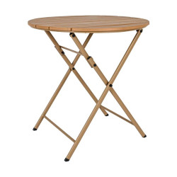 ΣΕΤ BALCONY 3TEM ΣΤΡΟΓΓΥΛΟ  POLYWOOD & ΑΤΣΑΛΙ ΦΥΣΙΚΟ-ΚΑΦΕ ΧΡΩΜΑ