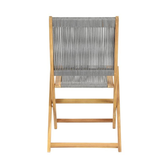 ΣΕΤ BISTRO 3 ΤΕΜ ΞΥΛΟ ΑΚΑΚΙΑΣ  FL3709 ΚΑΡΥΔΙ ΣΚΕΛΕΤΟΣ-ΓΚΡΙ ΚΟΡΔΟΝΙ 60x60x75εκ