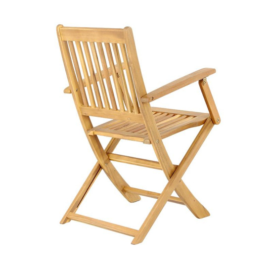 ΣΕΤ BISTRO 3 ΤΕΜ ΞΥΛΟ ΑΚΑΚΙΑΣ  FL921 ΚΑΡΥΔΙ ΣΚΕΛΕΤΟΣ 60x60x75εκ