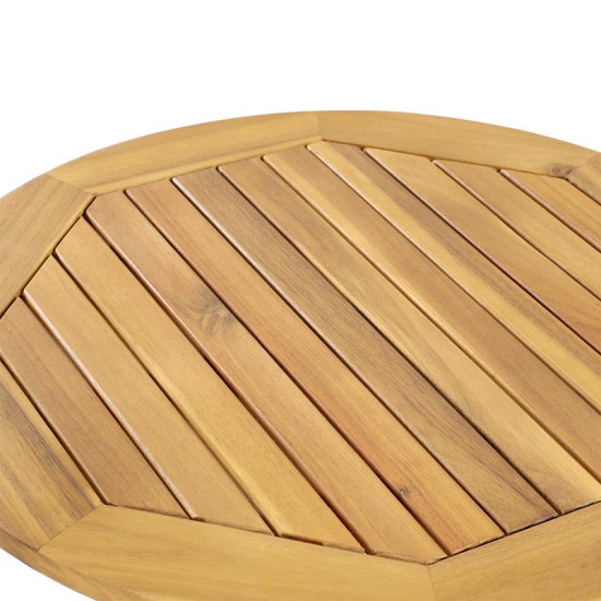 ΣΕΤ BISTRO 3 ΤΕΜ ΞΥΛΟ ΑΚΑΚΙΑΣ  FL921 ΚΑΡΥΔΙ ΣΚΕΛΕΤΟΣ 60x60x75εκ