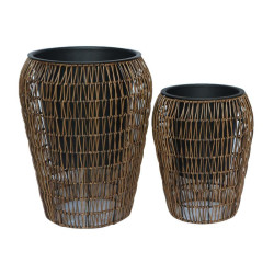 ΣΕΤ ΚΑΣΠΩ 2 ΤΕΜΑΧΙΑ POLY RATTAN FL21897 ΚΑΦΕ ΧΡΩΜΑ 39x50εκ & 30x39εκ ΣΕΤ ΚΑΣΠΩ 2 ΤΕΜΑΧΙΑ POLY RATTAN FL21897 ΚΑΦΕ ΧΡΩΜΑ 39x50εκ & 30x39εκ