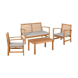 ΣΕΤ ΚΗΠΟΥ 4 ΤΕΜ ΞΥΛΟ ΑΚΑΚΙΑΣ  FL942 ΚΑΡΥΔΙ ΣΚΕΛΕΤΟΣ 122x62x84εκ