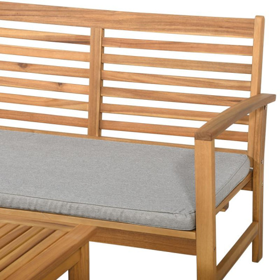 ΣΕΤ ΚΗΠΟΥ 4 ΤΕΜ ΞΥΛΟ ΑΚΑΚΙΑΣ  FL942 ΚΑΡΥΔΙ ΣΚΕΛΕΤΟΣ 122x62x84εκ