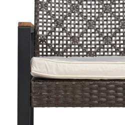 ΣΕΤ ΚΗΠΟΥ 4 ΤΕΜΑΧΙΩΝ Fylianna Sesilia ΑΠΟ ΞΥΛΟ ΑΚΑΚΙΑΣ ΜΑΥΡΟ-ΚΑΦΕ ΧΡΩΜΑ 112x61x76εκ