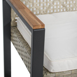 ΣΕΤ ΚΗΠΟΥ 4 ΤΕΜΑΧΙΩΝ Fylianna Sesilia ΑΠΟ ΞΥΛΟ ΑΚΑΚΙΑΣ ΜΑΥΡΟ-ΓΚΡΙ ΑΝΟΙΧΤΟ ΧΡΩΜΑ 112x61x76εκ