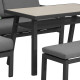 ΣΕΤ ΚΗΠΟΥ 4 ΤΕΜΑΧΙΩΝ  Iowa ΓΚΡΙ ΧΡΩΜΑ 220x165x75εκ