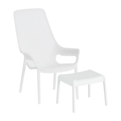 ΣΕΤ ΚΗΠΟΥ ΠΟΛΥΘΡΟΝΑ ΚΑΙ ΥΠΟΠΟΔΙΟ  “Avelyn” ΜΕ UV ΠΡΟΣΤΑΣΙΑ ΛΕΥΚΟ ΧΡΩΜΑ