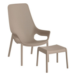 ΣΕΤ ΚΗΠΟΥ ΠΟΛΥΘΡΟΝΑ ΚΑΙ ΥΠΟΠΟΔΙΟ  “Avelyn” ΜΕ UV ΠΡΟΣΤΑΣΙΑ TAUPE ΧΡΩΜΑ