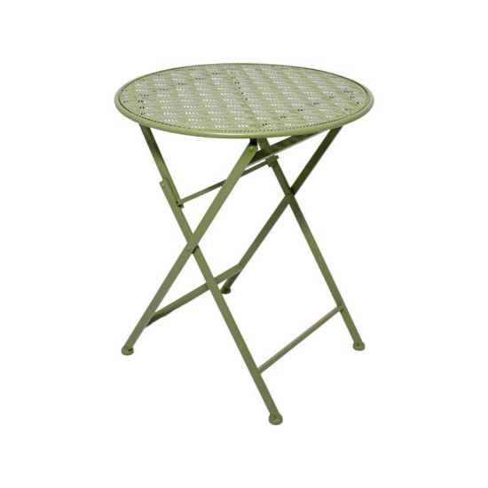 ΣΕΤ ΜΕΤΑΛΛΙΚΟ ΤΡΑΠΕΖΙ ΚΗΠΟΥ  ΜΕ 2 ΚΑΡΕΚΛΕΣ Gordon ΠΡΑΣΙΝΟ ΧΡΩΜΑ