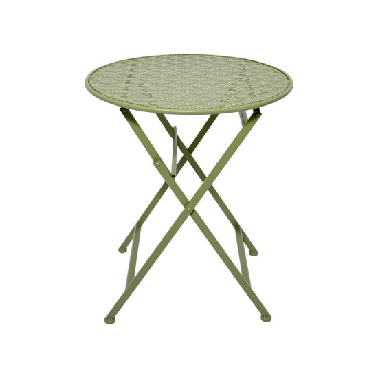 ΣΕΤ ΜΕΤΑΛΛΙΚΟ ΤΡΑΠΕΖΙ ΚΗΠΟΥ  ΜΕ 2 ΚΑΡΕΚΛΕΣ Gordon ΠΡΑΣΙΝΟ ΧΡΩΜΑ