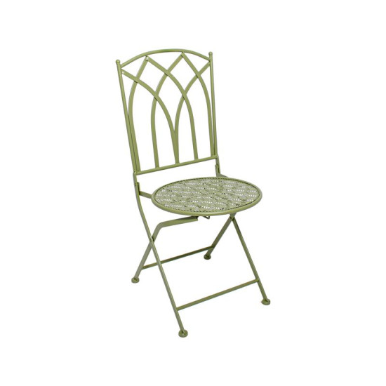 ΣΕΤ ΜΕΤΑΛΛΙΚΟ ΤΡΑΠΕΖΙ ΚΗΠΟΥ  ΜΕ 2 ΚΑΡΕΚΛΕΣ Gordon ΠΡΑΣΙΝΟ ΧΡΩΜΑ