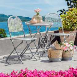 ΣΕΤ ΜΕΤΑΛΛΙΚΟ ΤΡΑΠΕΖΙ ΚΗΠΟΥ ΜΕ 2 ΚΑΡΕΚΛΕΣ "Edgar" ΓΚΡΙ ΧΡΩΜΑ 60x60x72εκ ΣΕΤ ΜΕΤΑΛΛΙΚΟ ΤΡΑΠΕΖΙ ΚΗΠΟΥ ΜΕ 2 ΚΑΡΕΚΛΕΣ "Edgar" ΓΚΡΙ ΧΡΩΜΑ 60x60x72εκ