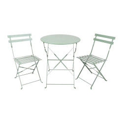 ΣΕΤ ΜΕΤΑΛΛΙΚΟ ΤΡΑΠΕΖΙ ΚΗΠΟΥ ΜΕ 2 ΚΑΡΕΚΛΕΣ  Rollin ΛΑΔΙ ΧΡΩΜΑ 60x70εκ