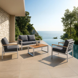 ΣΕΤ ΣΑΛΟΝΙ ΕΞΟΧΗΣ 4 ΤΕΜΑΧΙΩΝ "Domenico" ΛΕΥΚΟ ΧΡΩΜΑ 145x81x84εκ ΣΕΤ ΣΑΛΟΝΙ ΕΞΟΧΗΣ 4 ΤΕΜΑΧΙΩΝ "Domenico" ΛΕΥΚΟ ΧΡΩΜΑ 145x81x84εκ