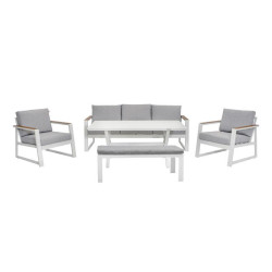 ΣΕΤ ΣΑΛΟΝΙ ΕΞΟΧΗΣ 5 ΤΕΜΑΧΙΩΝ  "Maya" ΛΕΥΚΟ ΧΡΩΜΑ