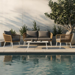 ΣΕΤ ΣΑΛΟΝΙ ΚΗΠΟΥ 4 ΤΕΜΑΧΙΑ CASABLANCA ΛΕΥΚΟ ΧΡΩΜΑ 155x72x68εκ ΣΕΤ ΣΑΛΟΝΙ ΚΗΠΟΥ 4 ΤΕΜΑΧΙΑ CASABLANCA ΛΕΥΚΟ ΧΡΩΜΑ 155x72x68εκ