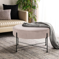 ΣΚΑΜΠΟ ΣΤΡΟΓΓΥΛΟ 102 ΜΠΕΖ ΒΕΛΟΥΔΟ ΜΕ ΜΕΤΑΛΛΙΚΑ ΠΟΔΙΑ 60x60x40εκ ΣΚΑΜΠΟ ΣΤΡΟΓΓΥΛΟ 102 ΜΠΕΖ ΒΕΛΟΥΔΟ ΜΕ ΜΕΤΑΛΛΙΚΑ ΠΟΔΙΑ 60x60x40εκ