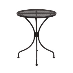 ΣΤΡΟΓΓΥΛΟ ΜΕΤΑΛΛΙΚΟ ΤΡΑΠΕΖΙ ΕΞΟΧΗΣ  003 ΚΑΦΕ ΧΡΩΜΑ 60x73εκ