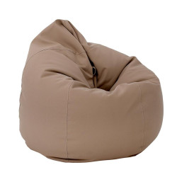 ΣΤΡΟΓΓΥΛΟ ΠΟΥΦ-ΣΚΑΜΠΟ  Lazy ΚΑΦΕ ΧΡΩΜΑ 110x90εκ