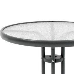 ΣΤΡΟΓΓΥΛΟ ΤΡΑΠΕΖΙ ΚΗΠΟΥ  001 ΓΚΡΙ ΧΡΩΜΑ 60x70εκ