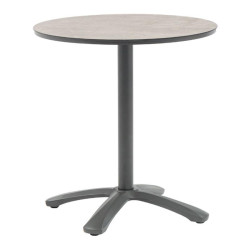 ΣΤΡΟΓΓΥΛΟ ΤΡΑΠΕΖΙ HPL ΚΗΠΟΥ  Silvio ΓΚΡΙ ΧΡΩΜΑ 60x72εκ