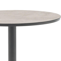 ΣΤΡΟΓΓΥΛΟ ΤΡΑΠΕΖΙ HPL ΚΗΠΟΥ  Silvio ΓΚΡΙ ΧΡΩΜΑ 70x72εκ